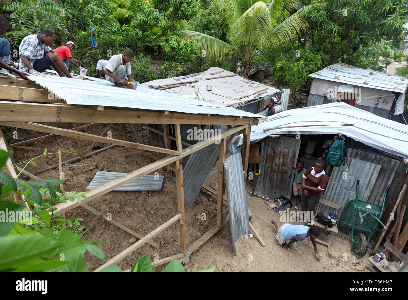 Leogane, Haiti, reconstruction of properties out for quake victims