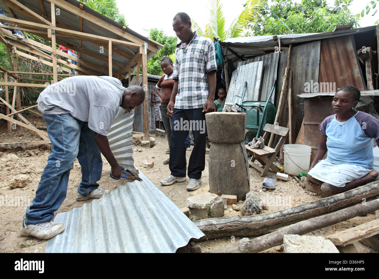 Leogane, Haiti, reconstruction of properties out for quake victims