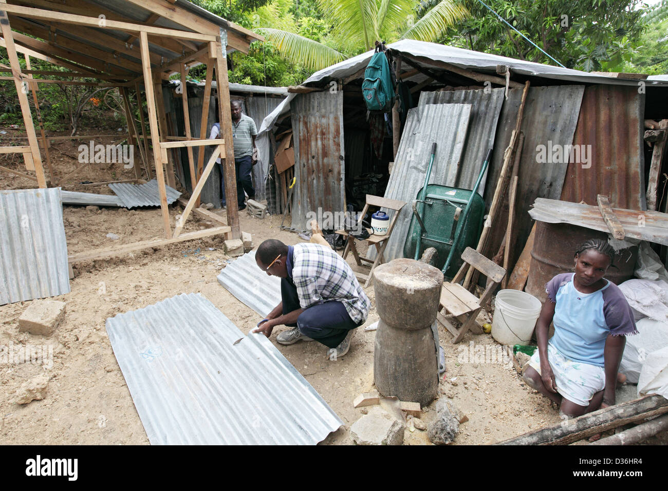 Leogane, Haiti, reconstruction of properties out for quake victims Stock Photo Alamy