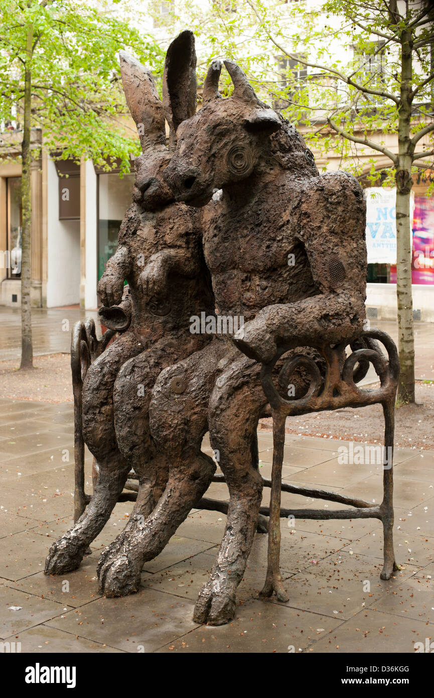 The Minotaur and the Hare Public Sculpture Artwork Stock Photo Alamy