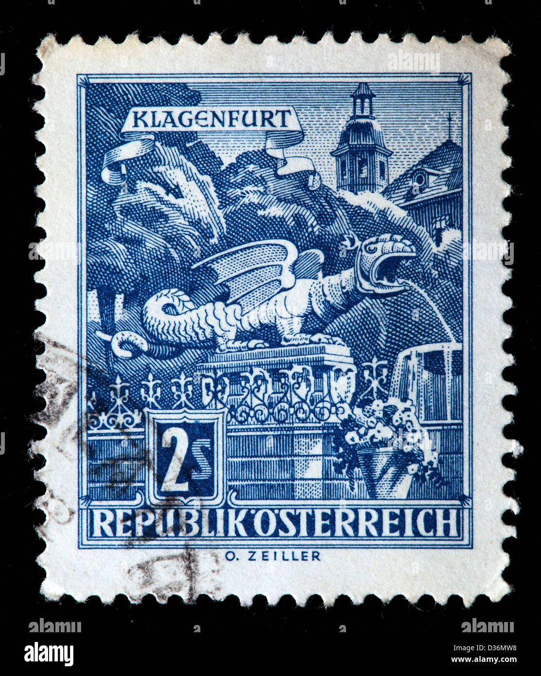 Klagenfurt, postage stamp, Austria, 1957 Stock Photo Alamy