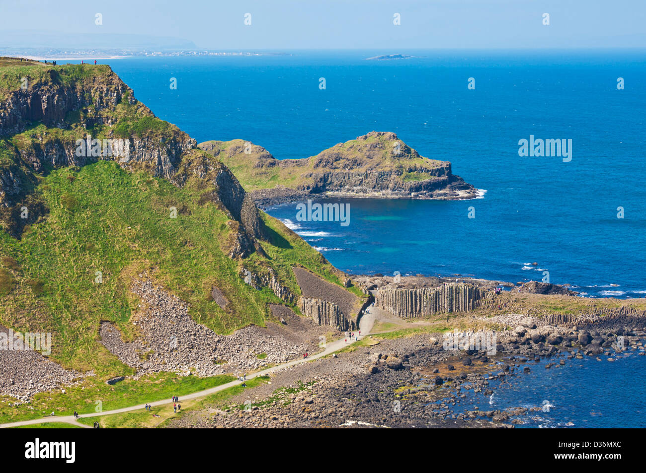 Giants Causeway north Antrim coastal path County Antrim Northern Ireland GB UK EU Europe Stock Photo