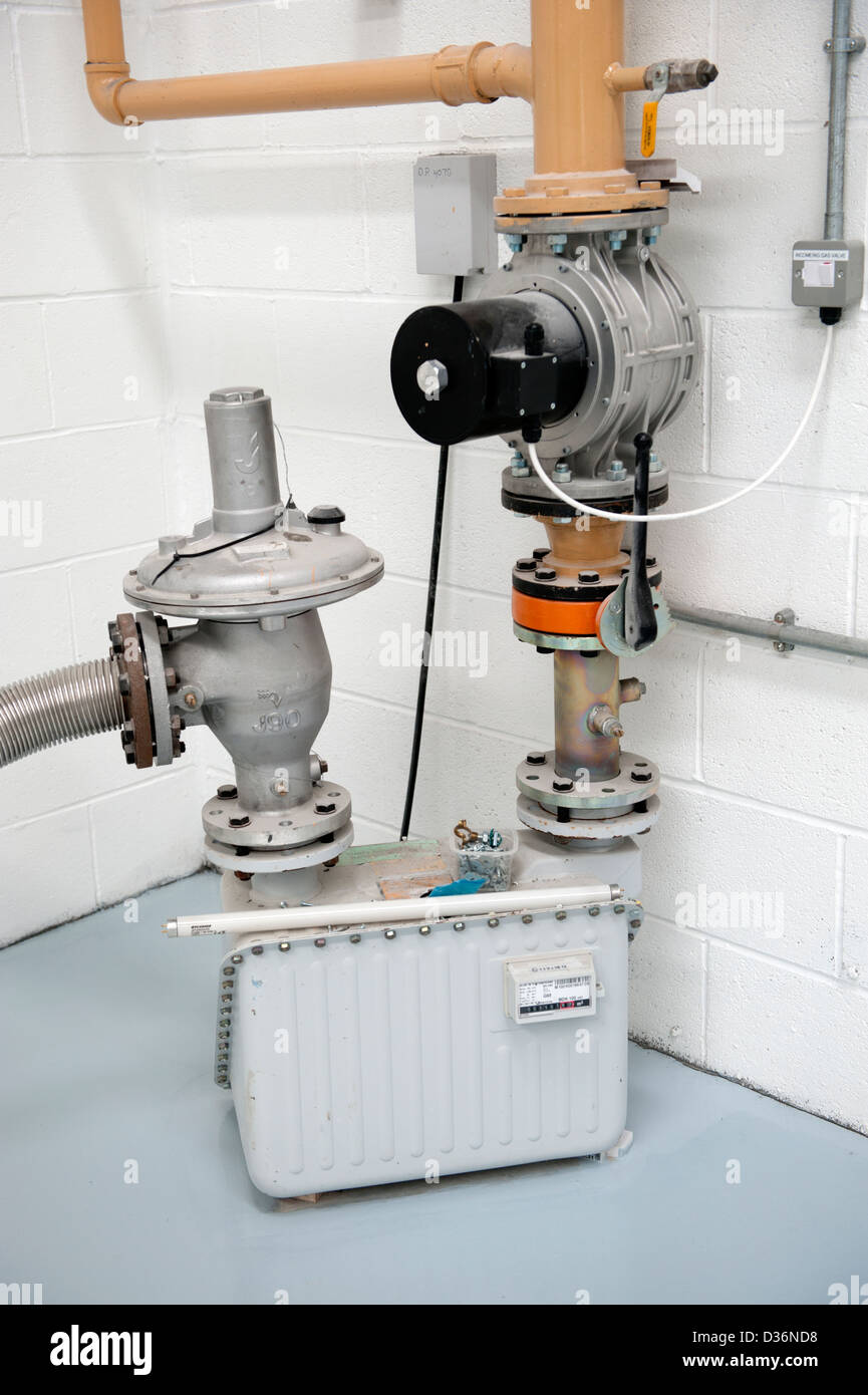 large industrial high pressure gas meter regulator Stock Photo Alamy