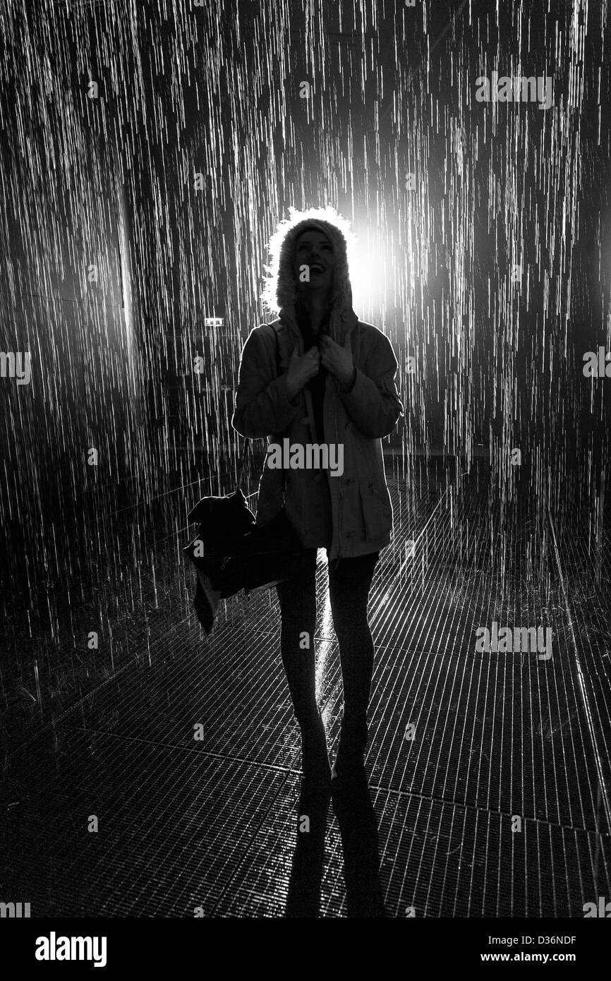 Girl In The Rain Silhouette