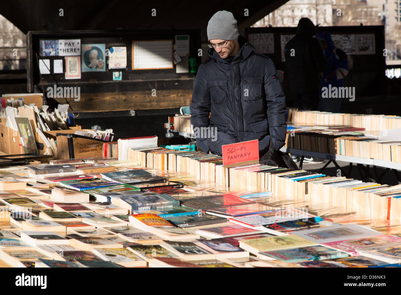 Second Hand Book Market, Southbank, London Stock Photo Alamy