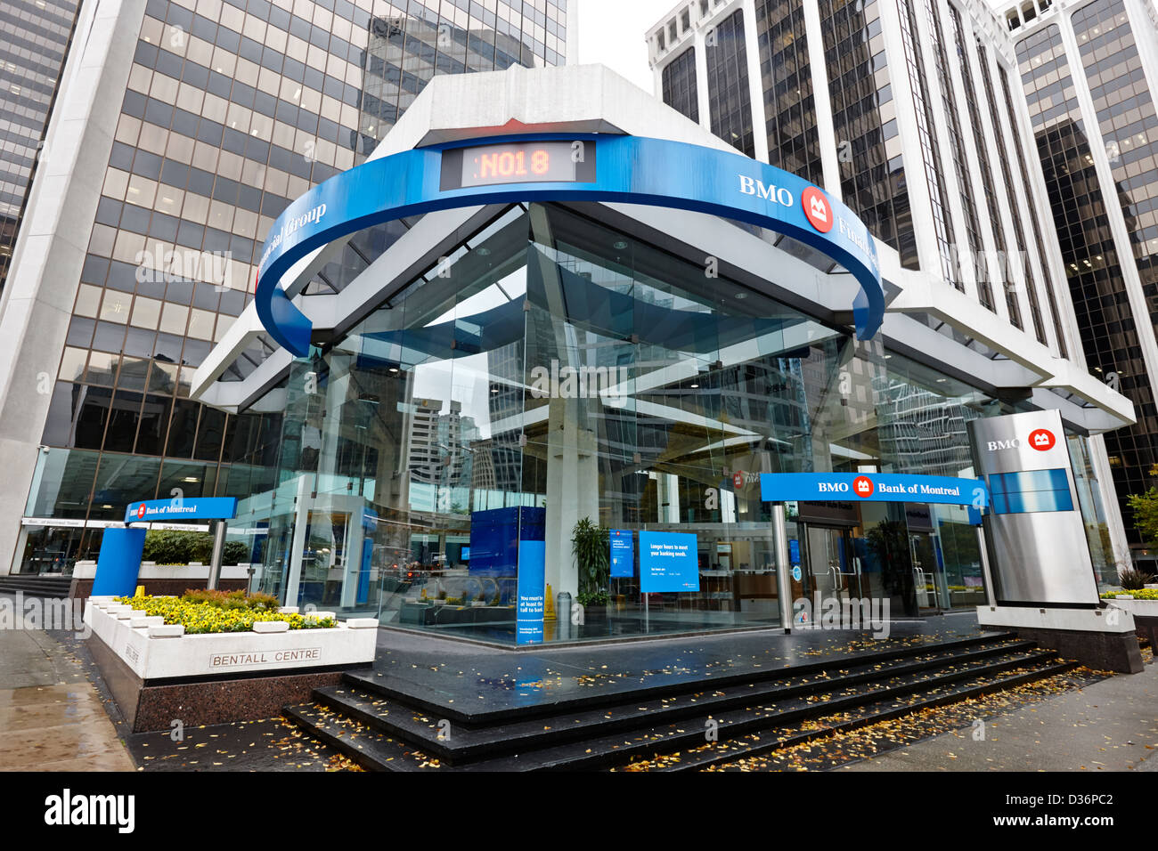 bank of montreal bentall centre financial district downtown Vancouver BC Canada Stock Photo
