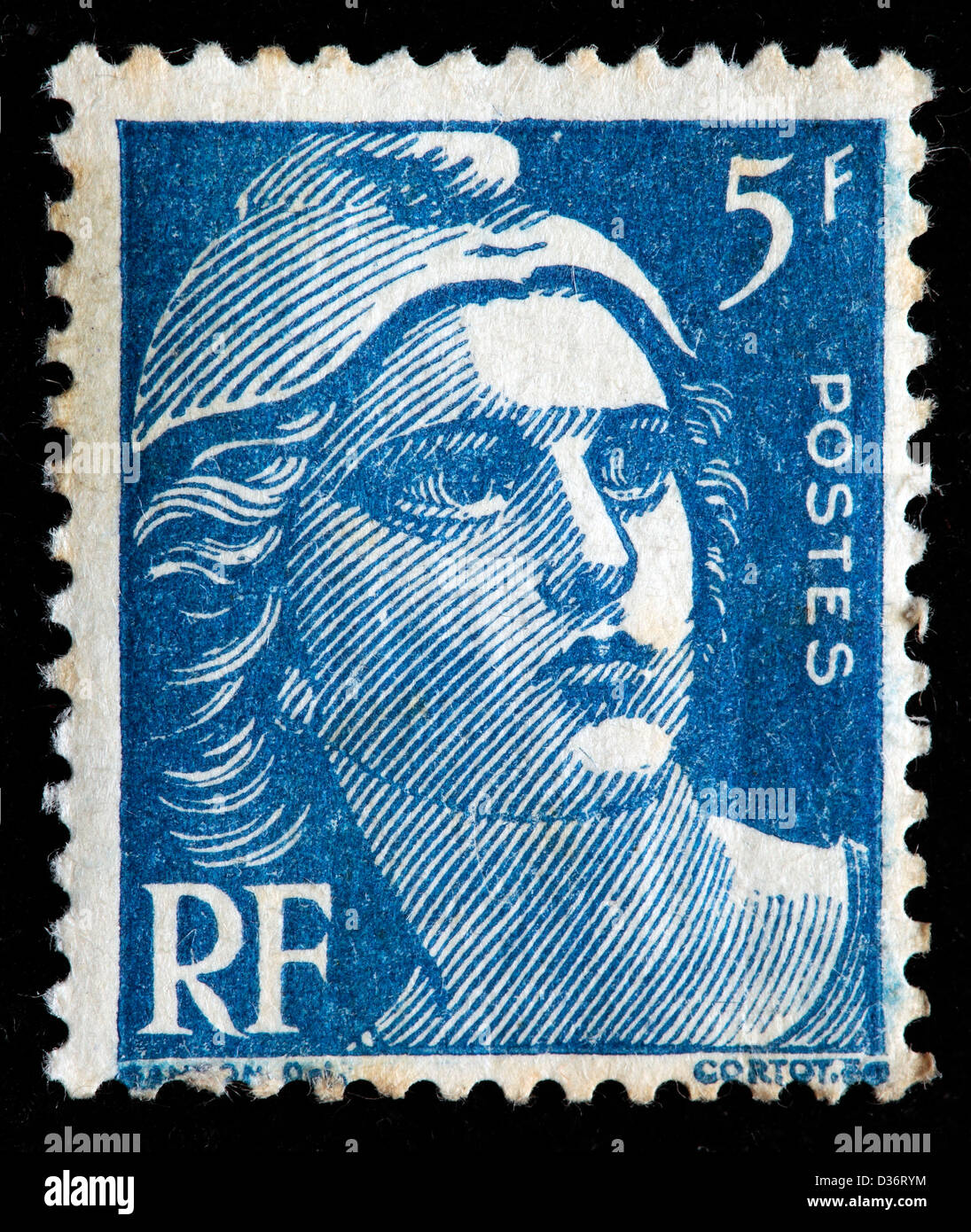Marianne, postage stamp, France, 1945 Stock Photo Alamy
