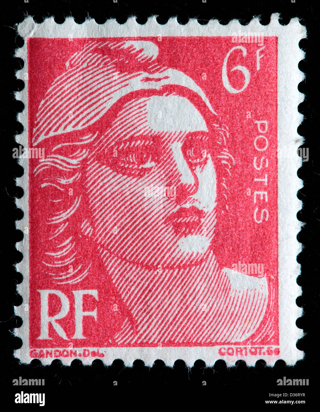 Marianne, postage stamp, France, 1945 Stock Photo - Alamy