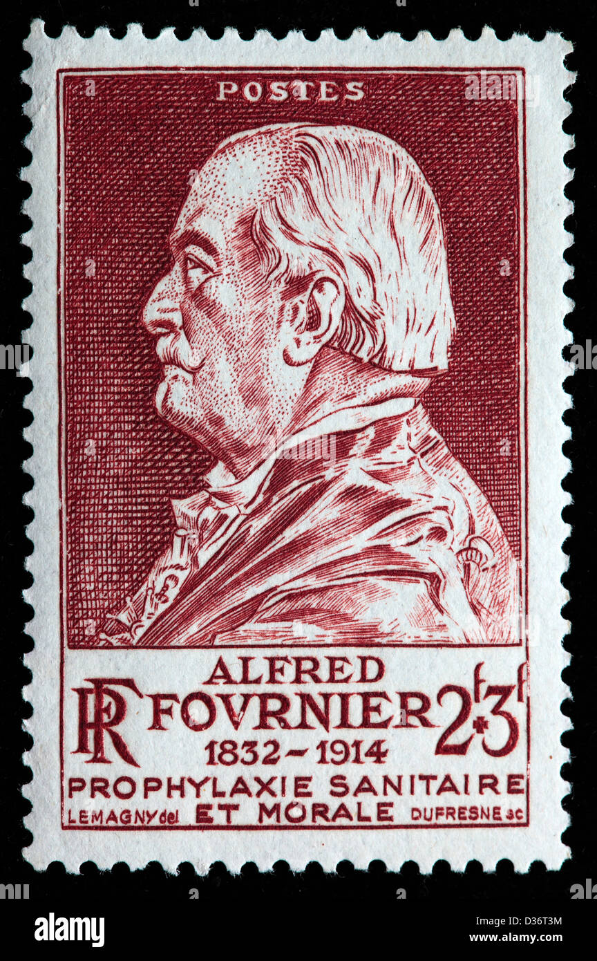 Alfred Fournier, postage stamp, France, 1946 Stock Photo