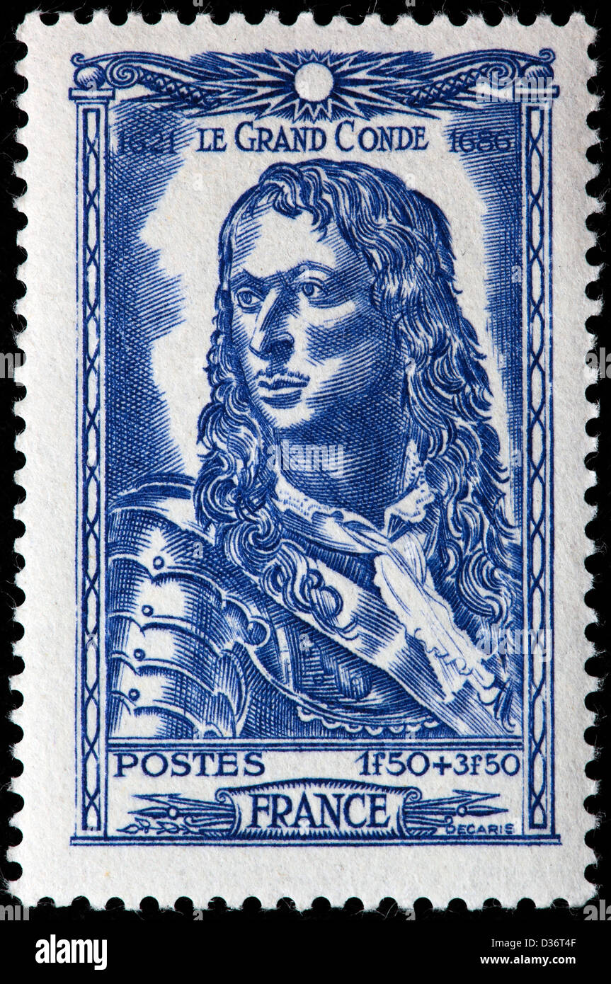 Louis de Bourbon, Prince of Conde, postage stamp, France, 1944 Stock Photo