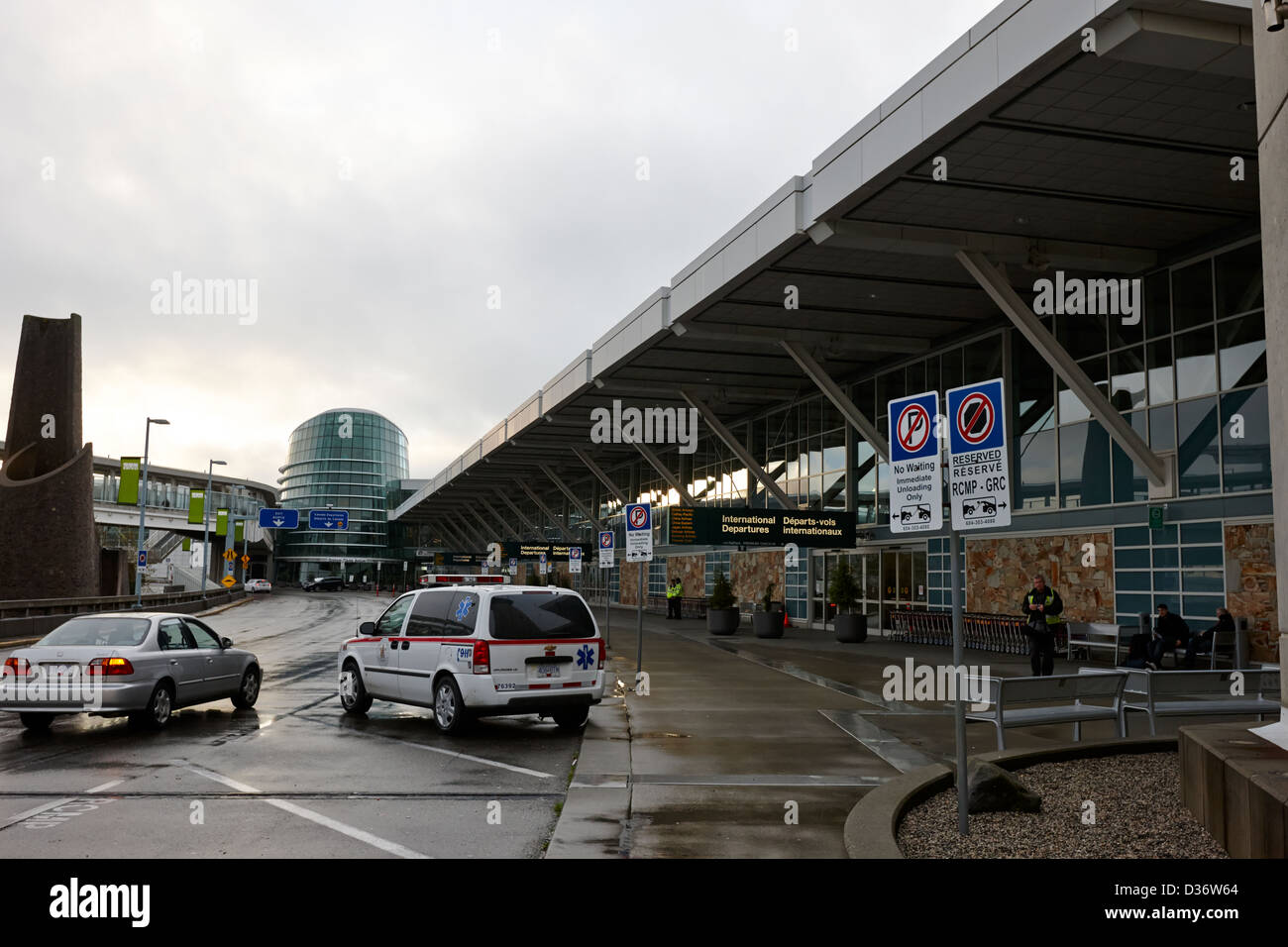 international departures Vancouver international airport BC Canada Stock Photo