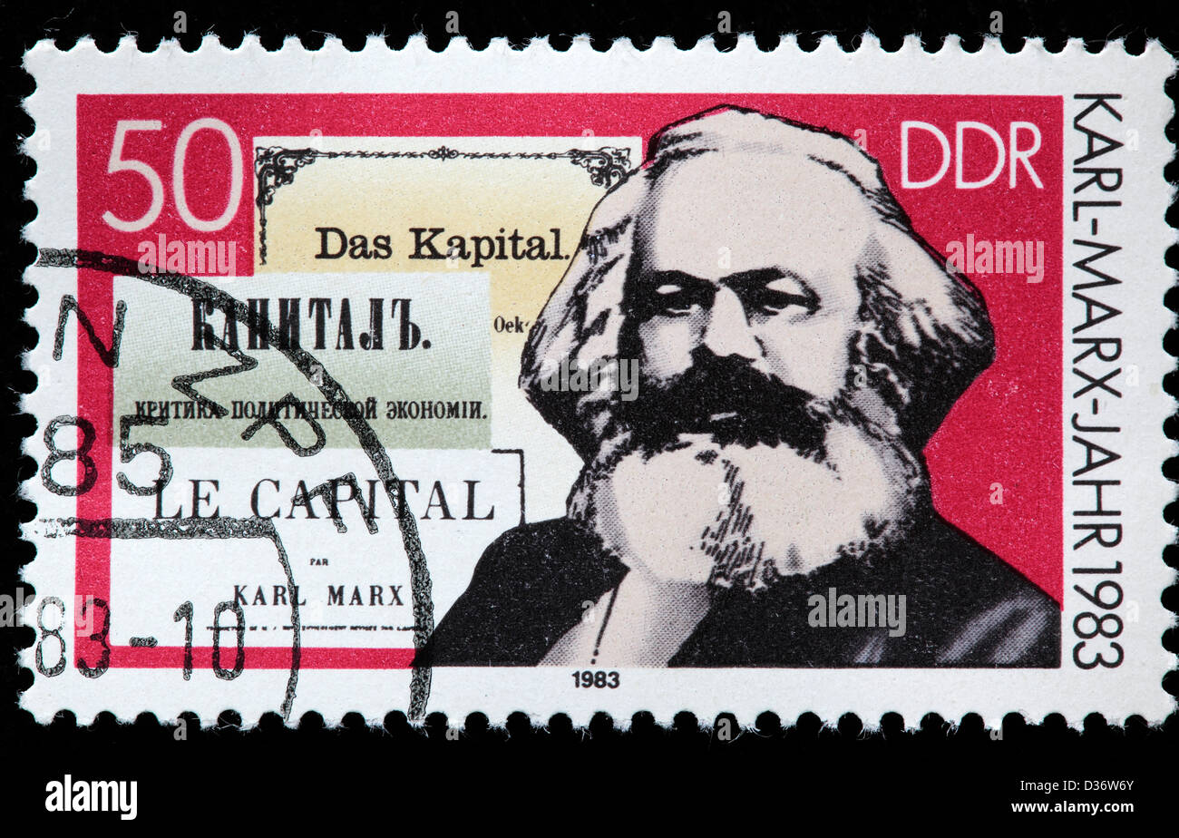 Karl Marx, postage stamp, Germany, 1983 Stock Photo
