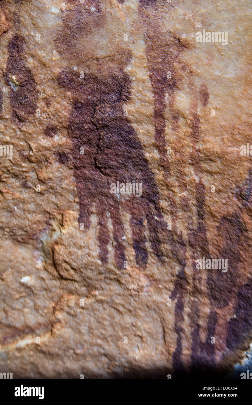 Aboriginal rock art, Jar Island, Vansittart Bay, Kimberley coast, Western Australia Stock Photo