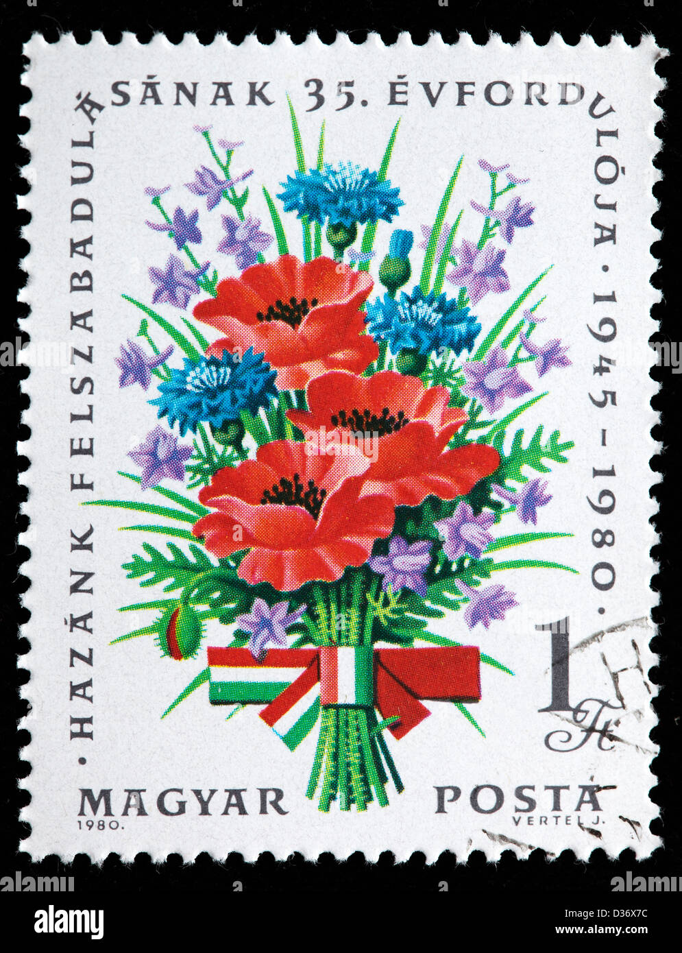 Liberation from Fascism, postage stamp, Hungary, 1980 Stock Photo