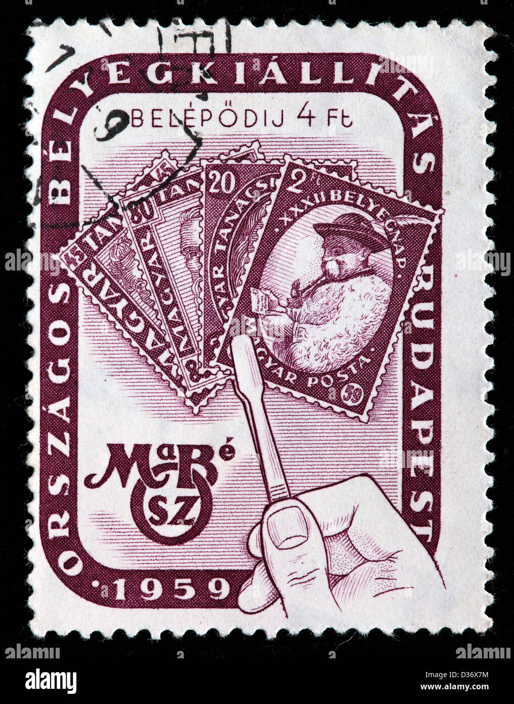 National stamp day, postage stamp, Hungary, 1959 Stock Photo