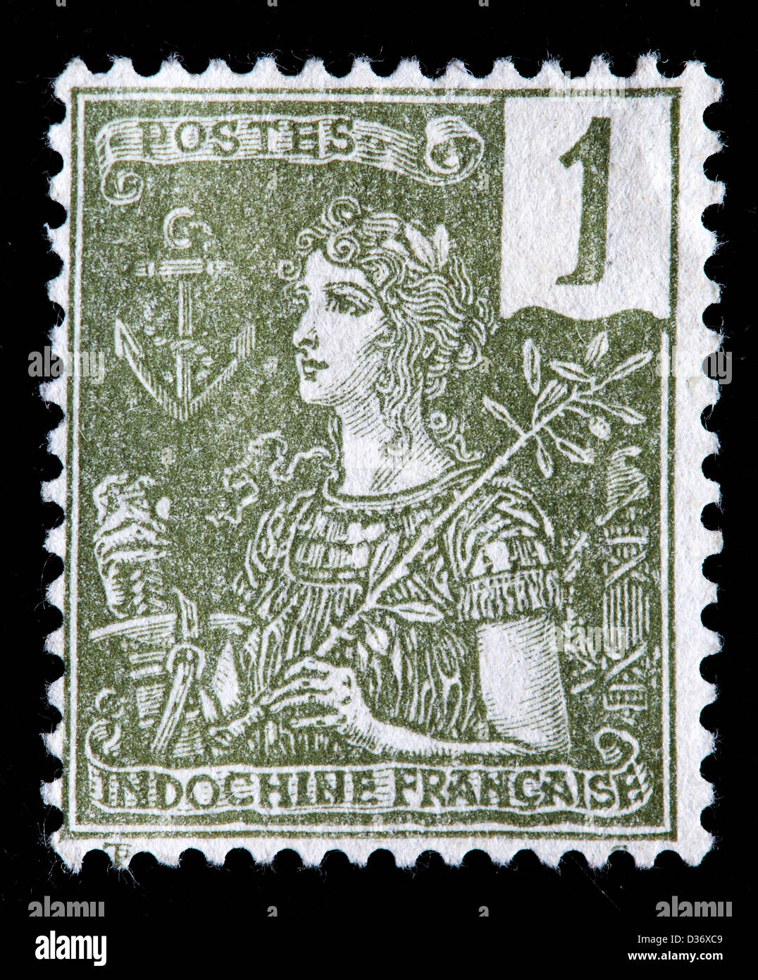 Indochina, postage stamp, 1904 Stock Photo
