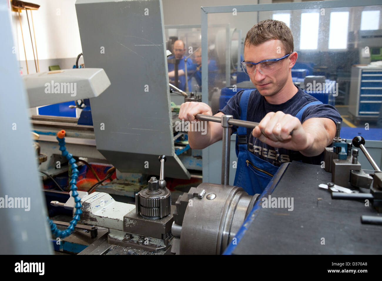 Krefeld, Germany, apprentice machinist at Voith Paper Stock Photo
