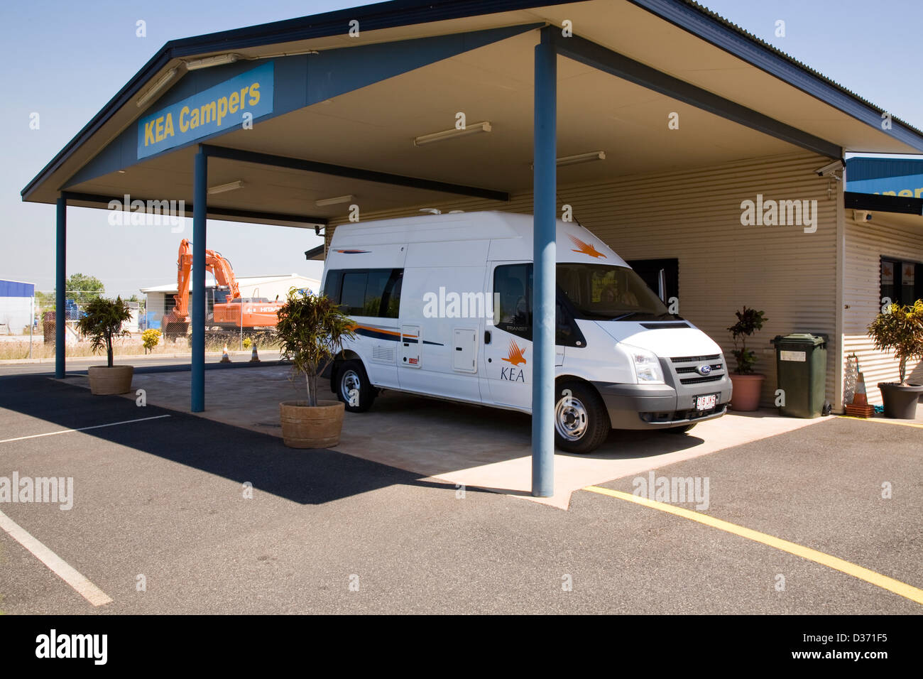 Kea Campers' Winnellie Depot, just south of the city center, NT, Australia Stock Photo