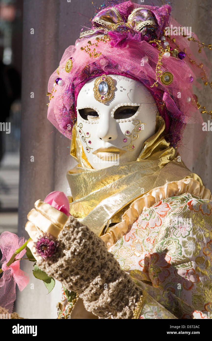Traditional masks being worn at the carnival of Venice in San