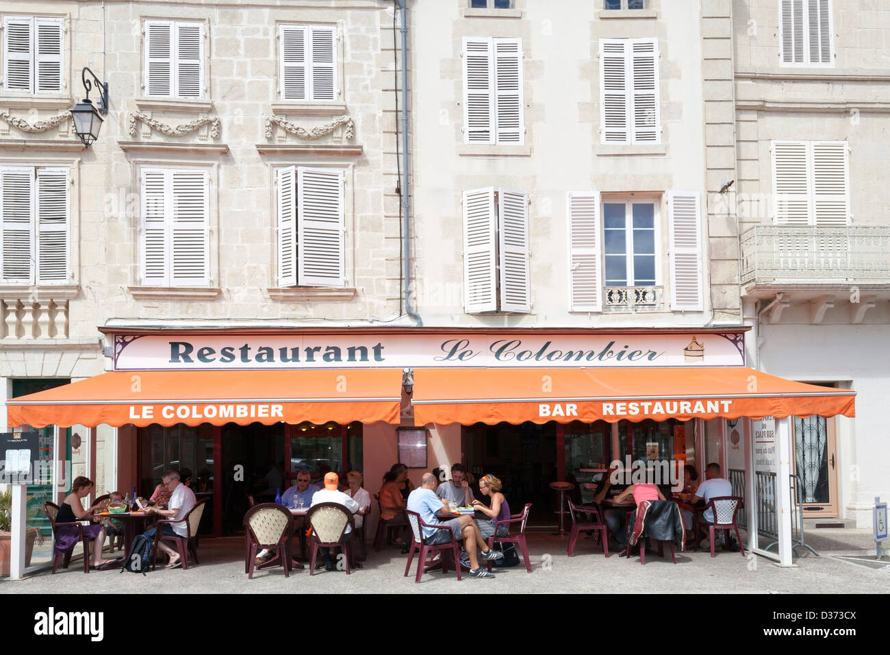 Restaurant Le Colombier, Aulnay, Charente Maritime, France Stock Photo