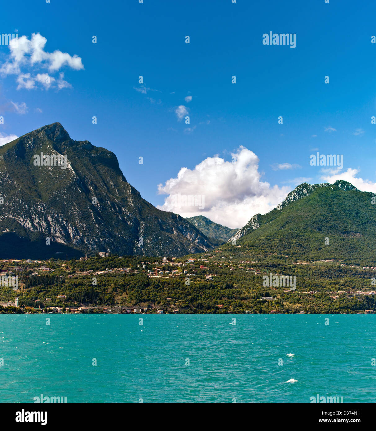Lake Garda - Toscolano-Maderno and his mountains Stock Photo