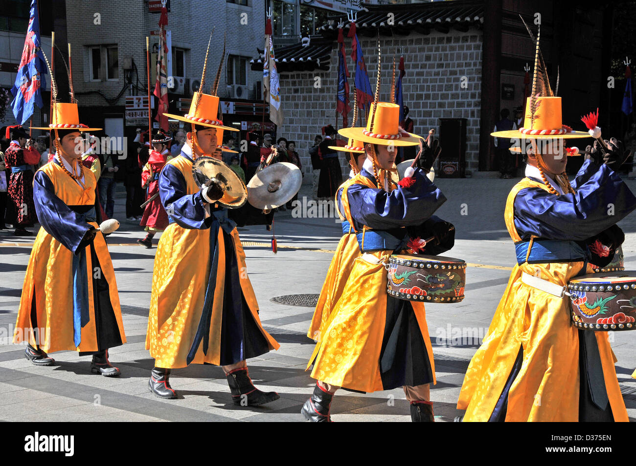 musicians changing ceremony of the royal guard Seoul South Korea Asia Stock Photo