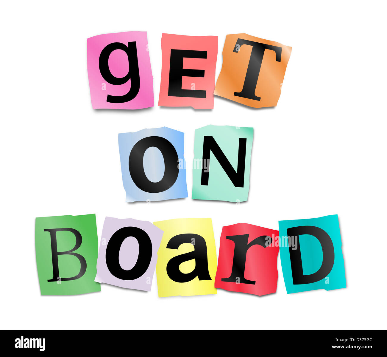 Get on board concept. Stock Photo