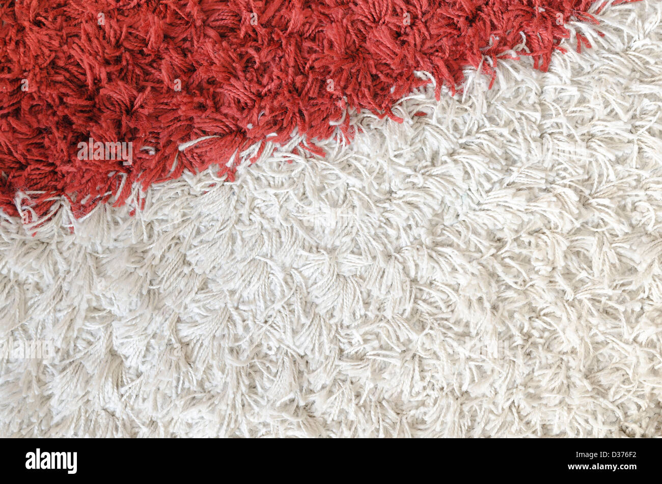detailed carpet background with white and red colors Stock Photo