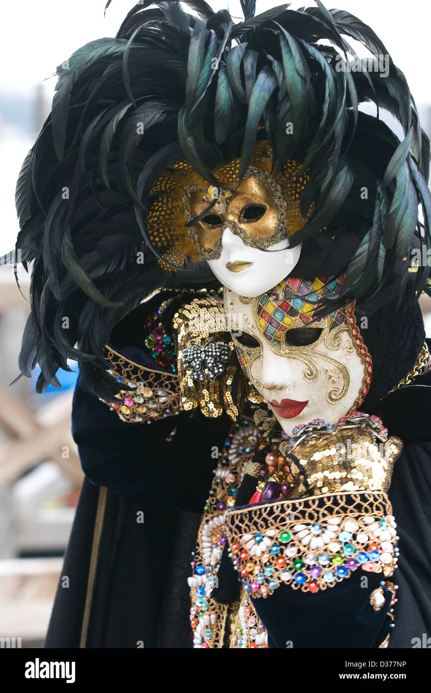 Traditional masks being worn at the carnival of Venice in San