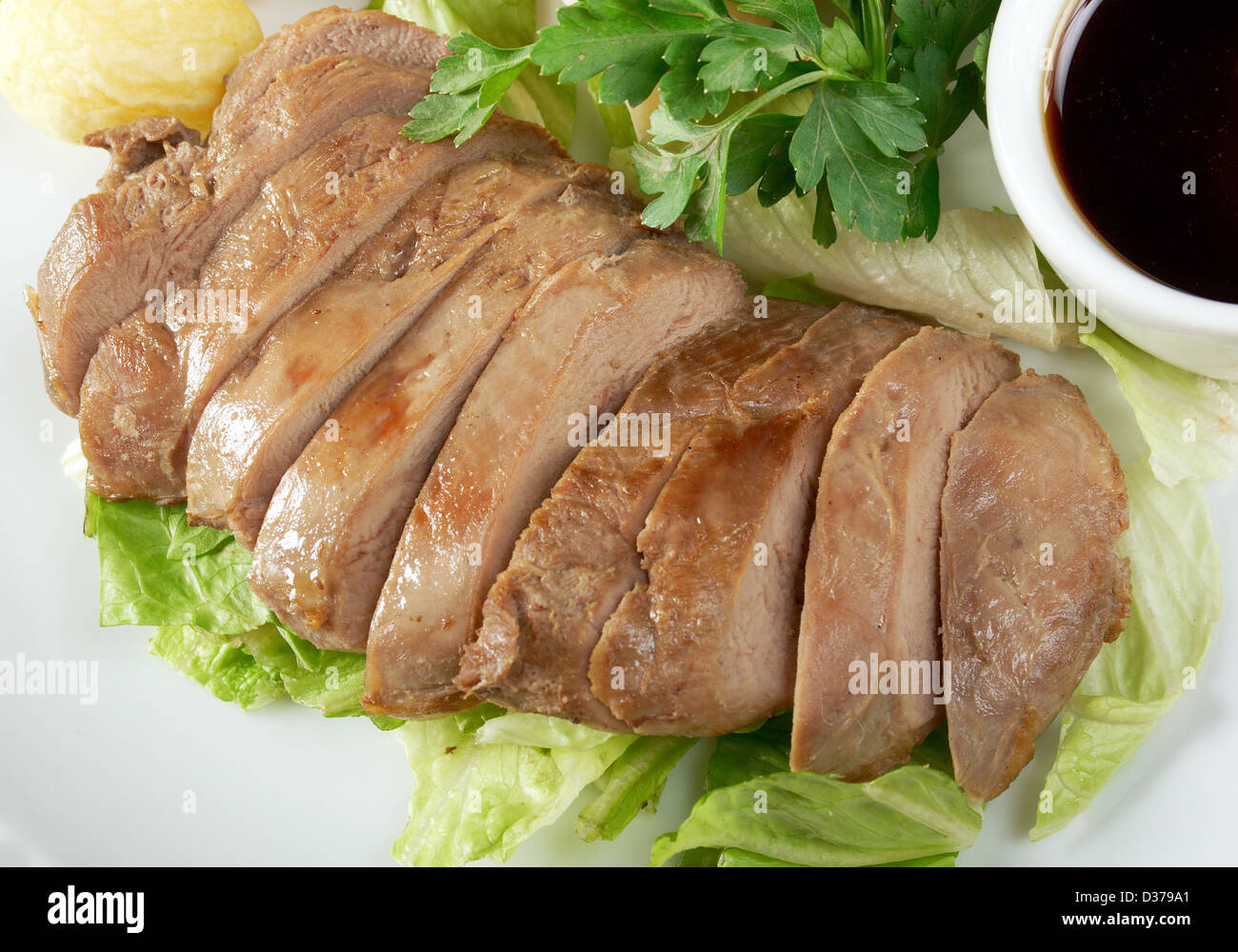 Roasted duck, Chinese style . Shallow depth-of-field. Stock Photo
