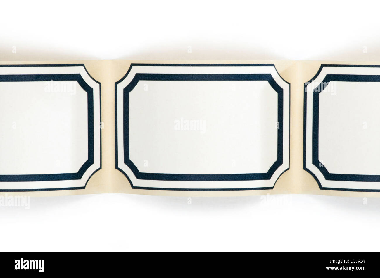 Label paper with boarder. Sticker label Stock Photo Alamy