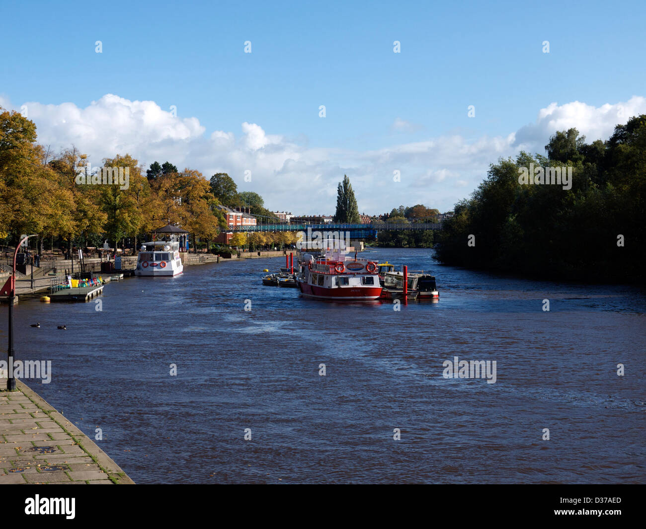 Boats on the River Dee in Chester, England, UK. Stock Photo