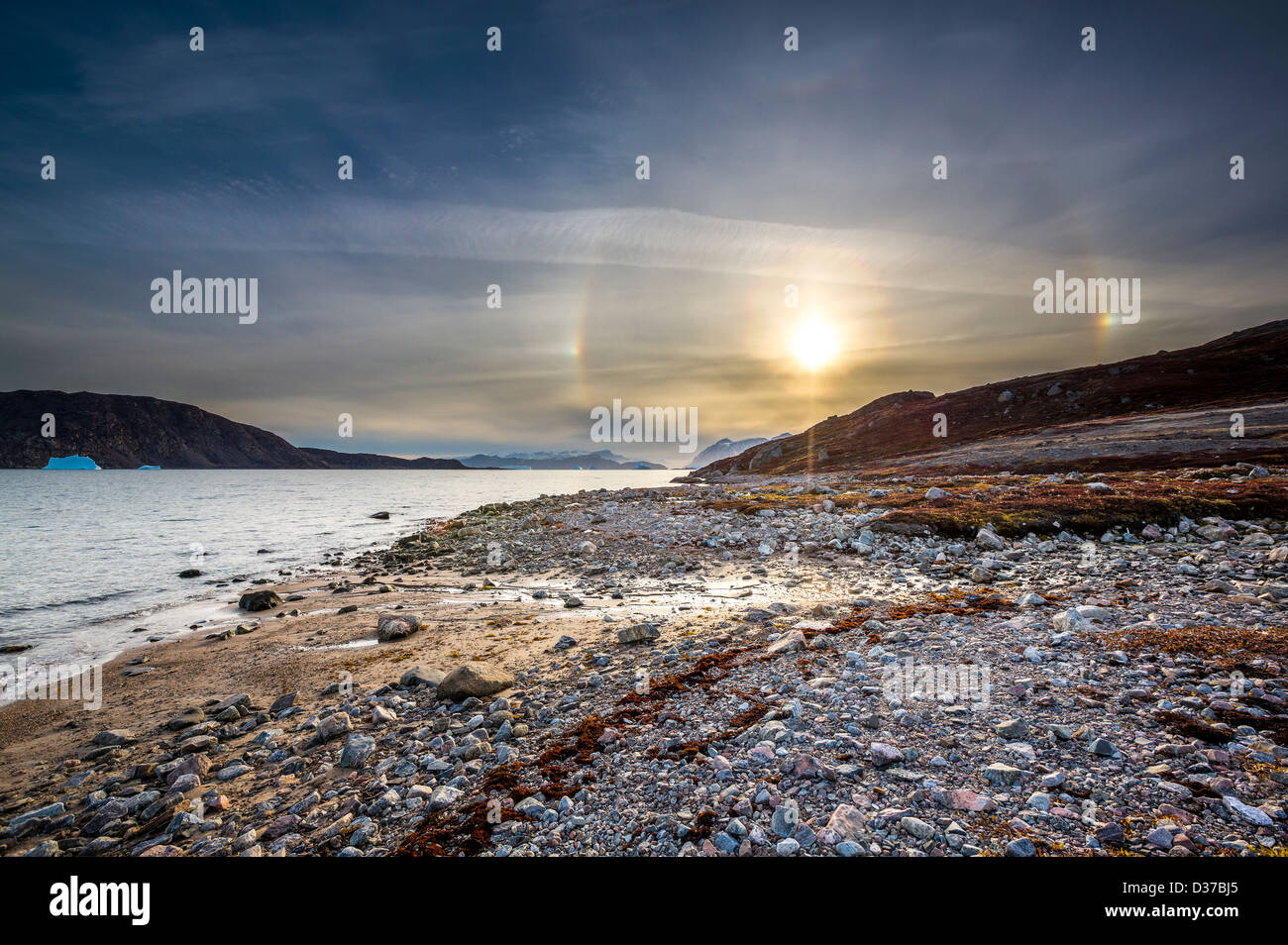 Coastline, Scoresbysund, Greenland Stock Photo