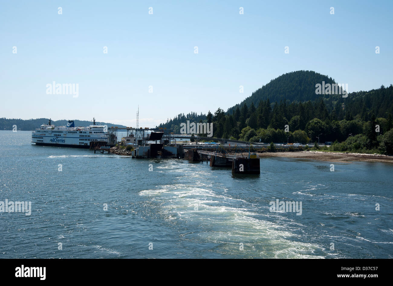 Leaving the ferry terminal on the Sunshine Coast, heading from Langdale