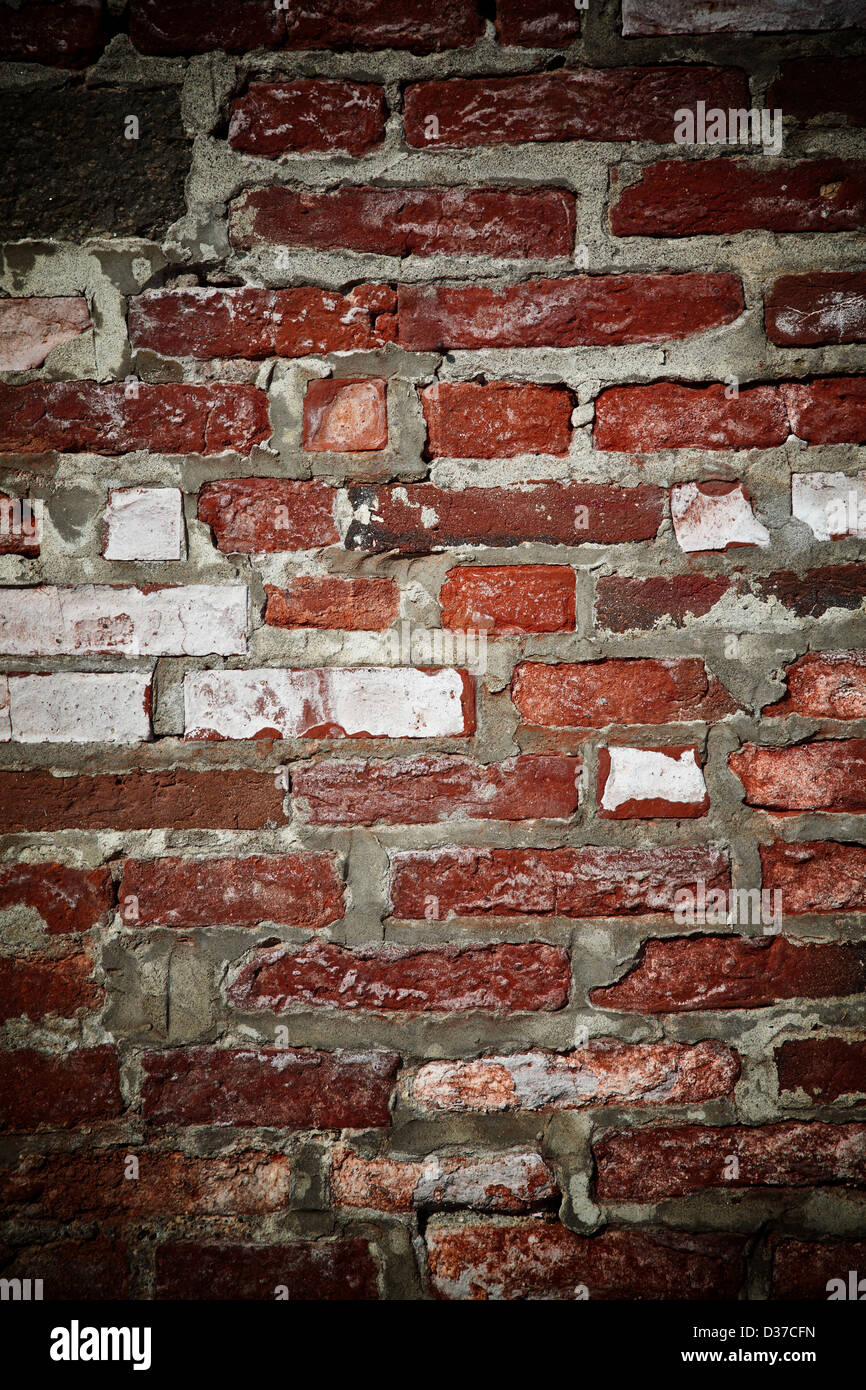 detail of ancient brick wall Stock Photo