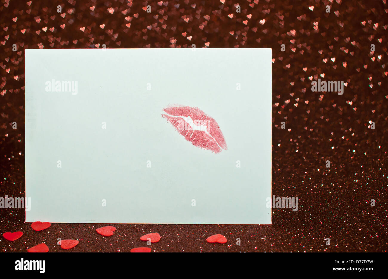 Invitation, Shape, Red, Horizontal, Expressing Positivity, Human Lips, Human Mouth, Gift, Sign, Cosmetics, February, Concepts Stock Photo