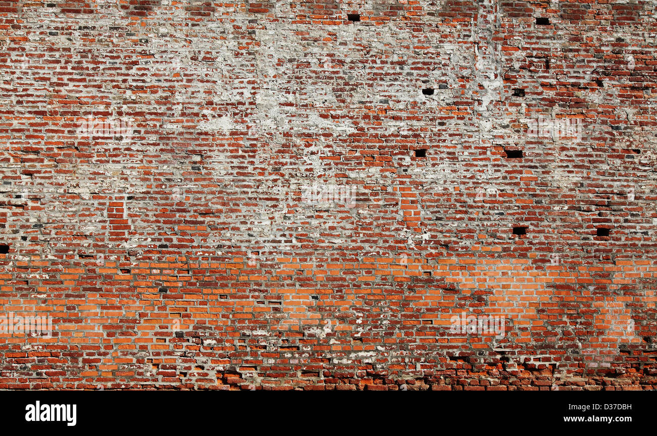 detail of ancient brick wall Stock Photo