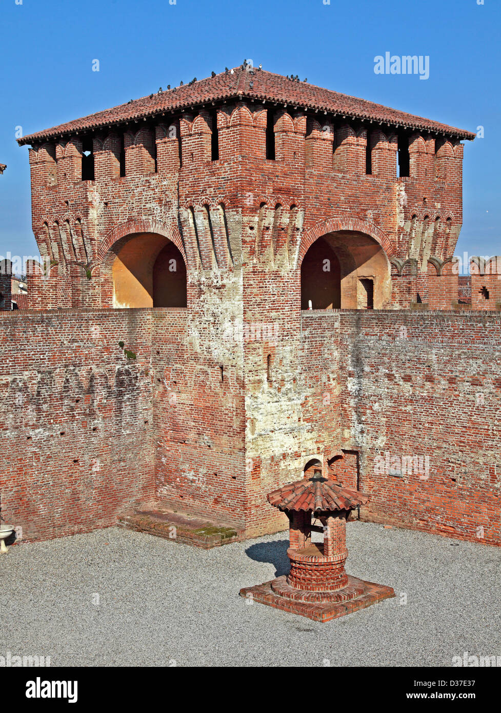 detail of ancient soncino castle Stock Photo