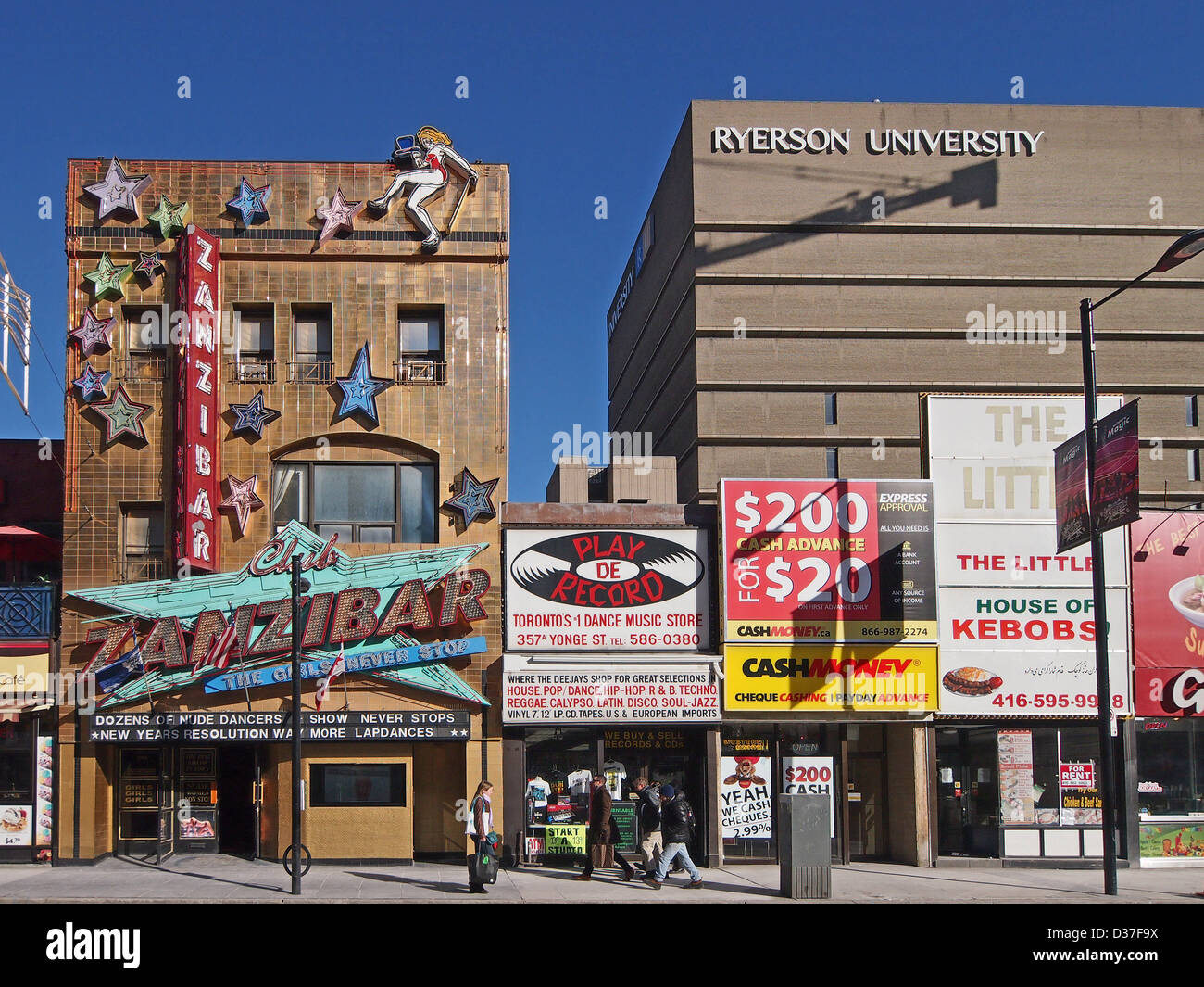 Toronto Downtown Yonge Street strip club Stock Photo