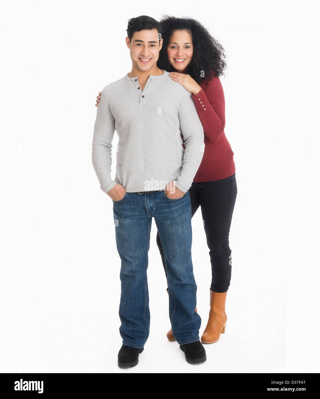 Studio portrait of young couple Stock Photo - Alamy