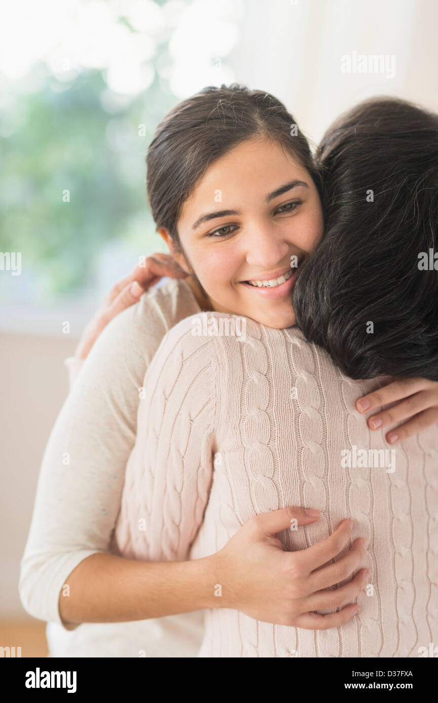 USA, New Jersey, Jersey City, Grandmother and granddaughter (1617