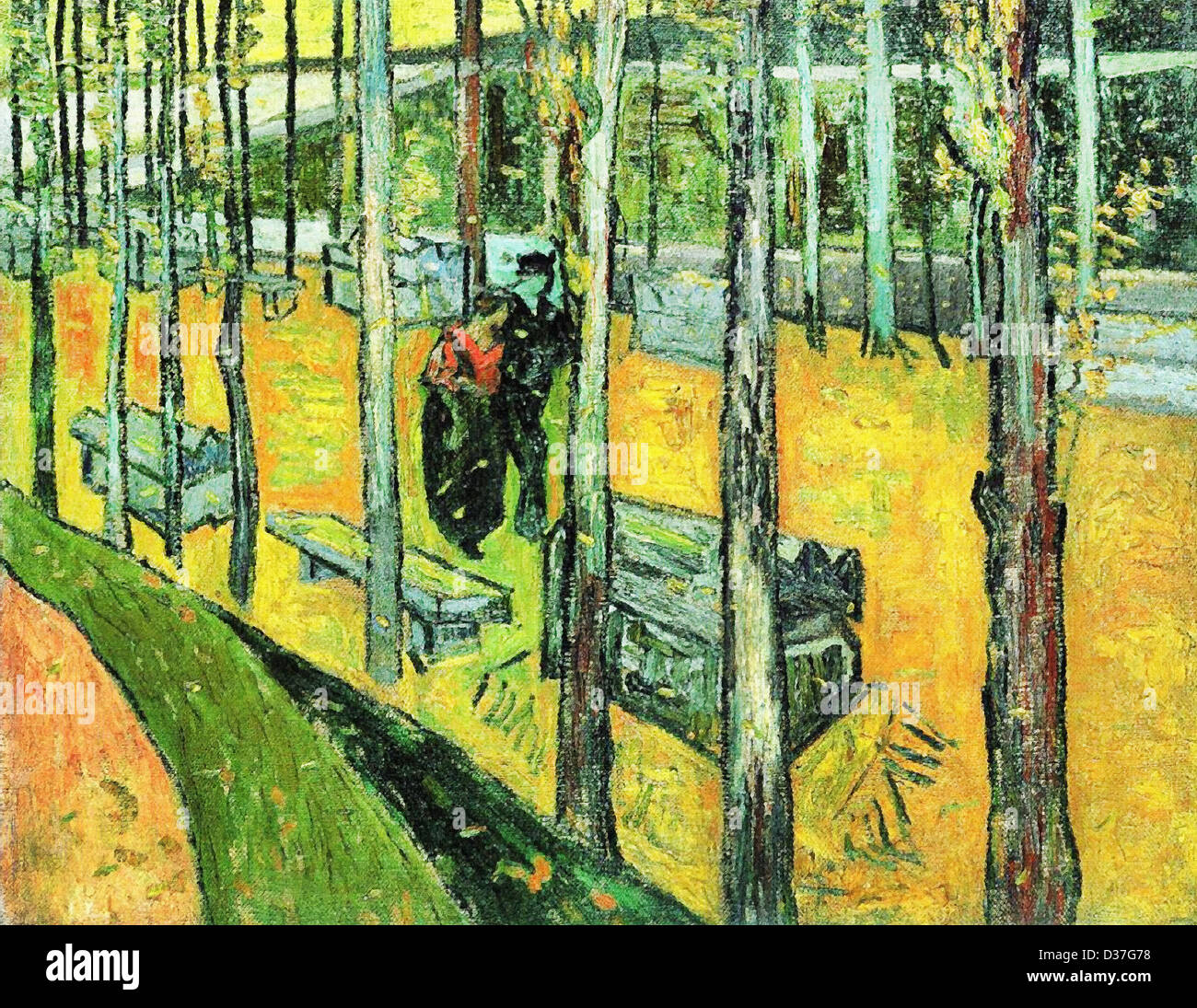 Vincent van Gogh, Alychamps, Autumn. 1888. Post-Impressionism. Oil on canvas. Rijksmuseum Kröller-Müller, Otterlo, Netherlands. Stock Photo