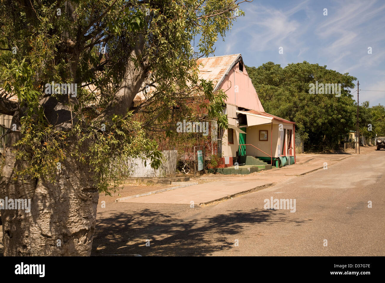 Building and street scene, Wyndham, East Kimberley region, Western Australia. Stock Photo