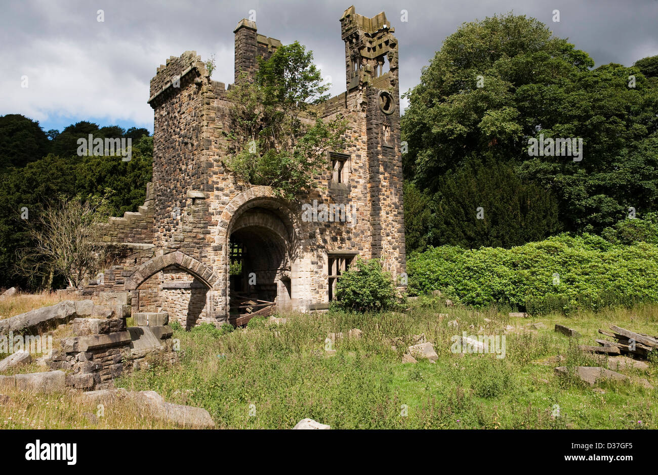 The gatehouse at Castle Carr, Luddenden, Yorkshire, UK, the only