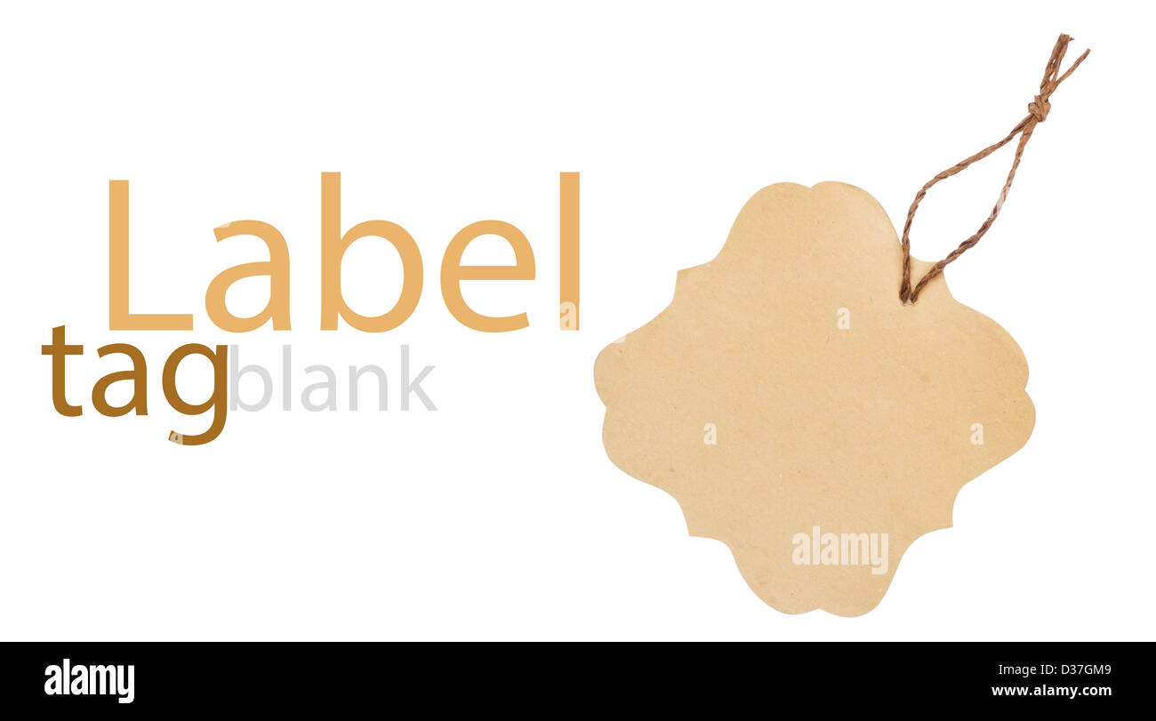 label (tag) isolated on white background Stock Photo - Alamy