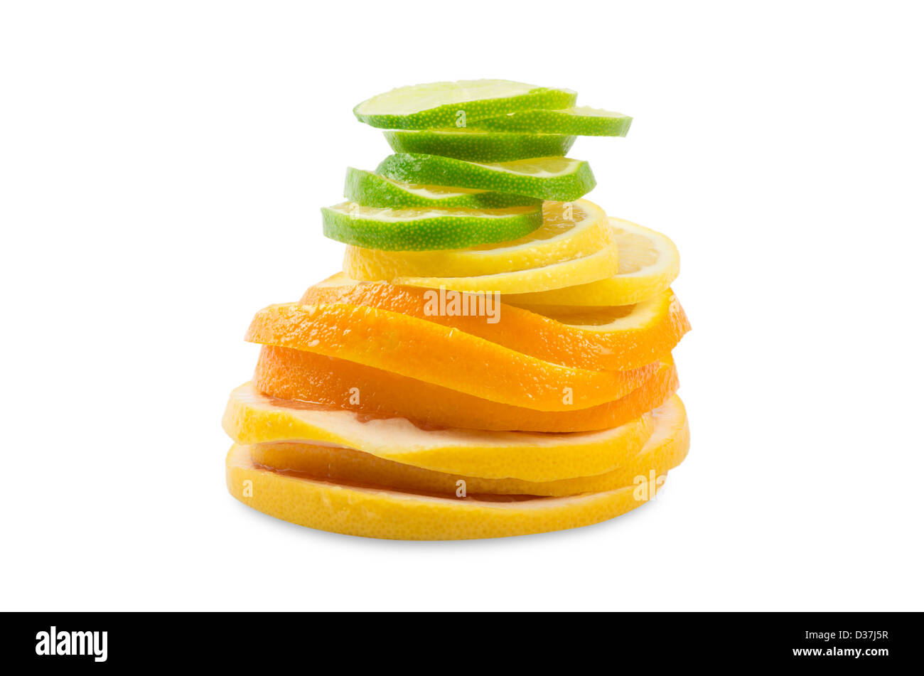 Citrus fruits isolated on white background Stock Photo - Alamy