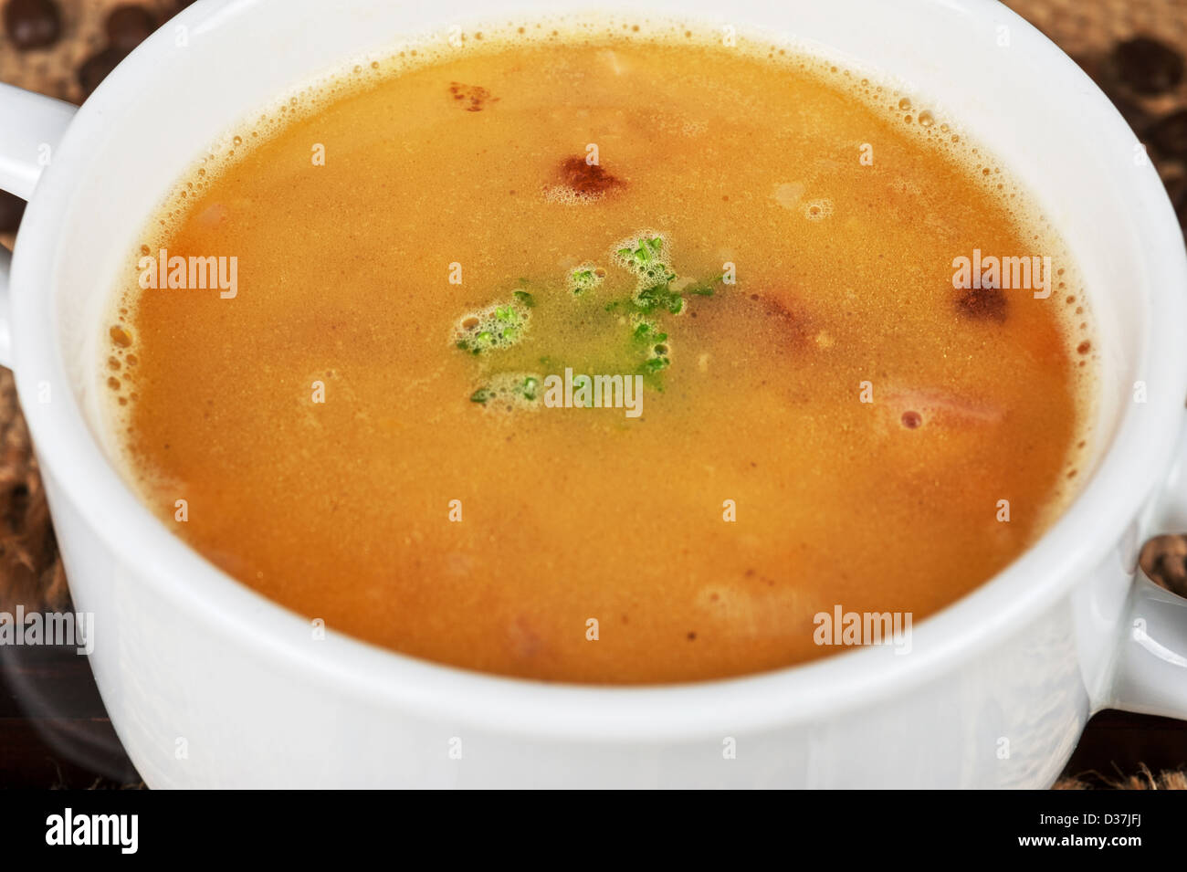 Yellow split pea and lentil soup hires stock photography and images