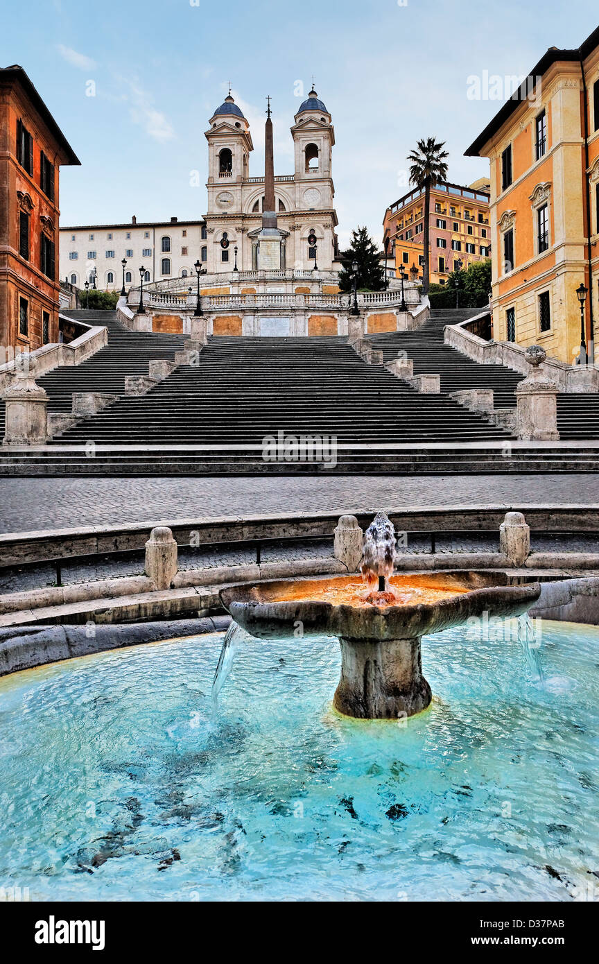 Piazza di Spagna  Rome in early morning. Stock Photo