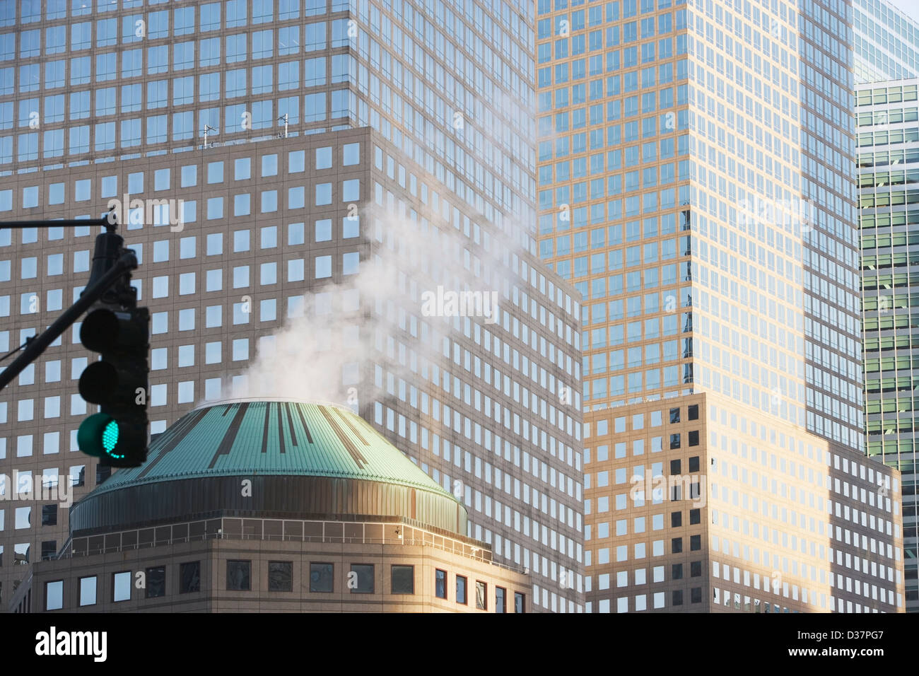 Smoke coming from urban building Stock Photo Alamy