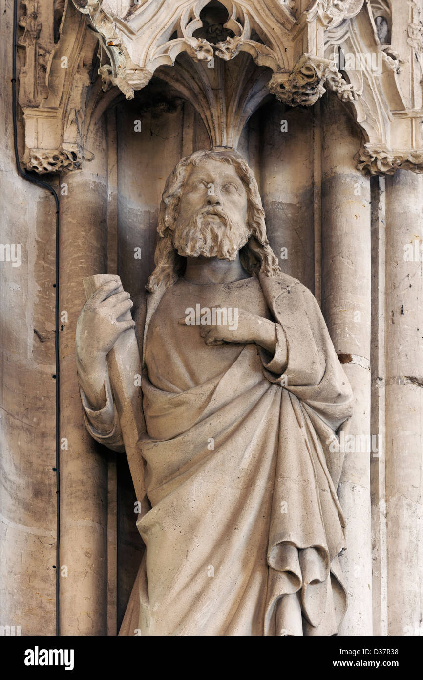 Statue of Saint Andrew the Apostle in Collégiale NotreDame de Vernon
